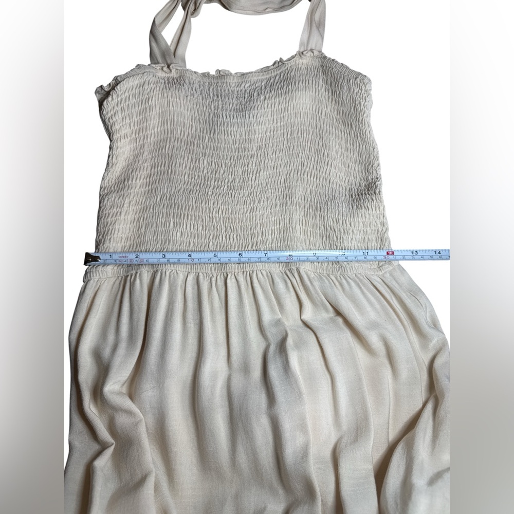 Cream Boho Tie Strap Maxi Dress - Picture 6 of 8